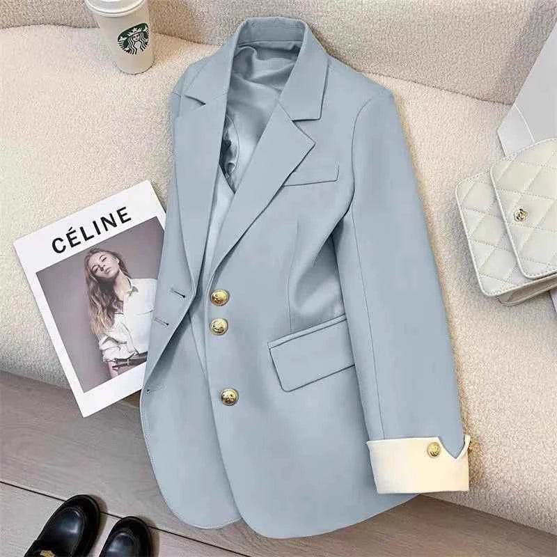 Women's Blazer Coat Spring Autumn Korean Version Leisure Ladies Suit Jacket Design Sense Korean Version Female Suit Top