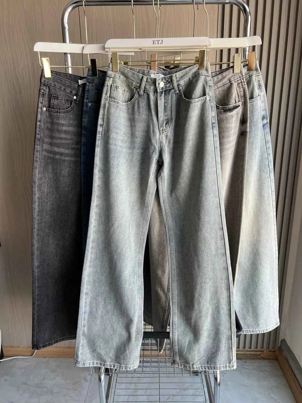 Z1975 straight height waist long jeans 2025 ETJ Autumn/Winter New Wash Product y2k Classic Jeans for women