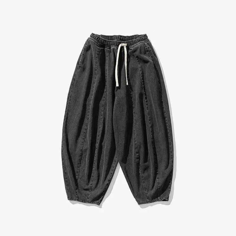 Men Harajuku Wide-leg Jeans Men Oversized Fashion Loose Cargo Denim Pants Male High Street Baggy Trousers Hip Hop Streetwear