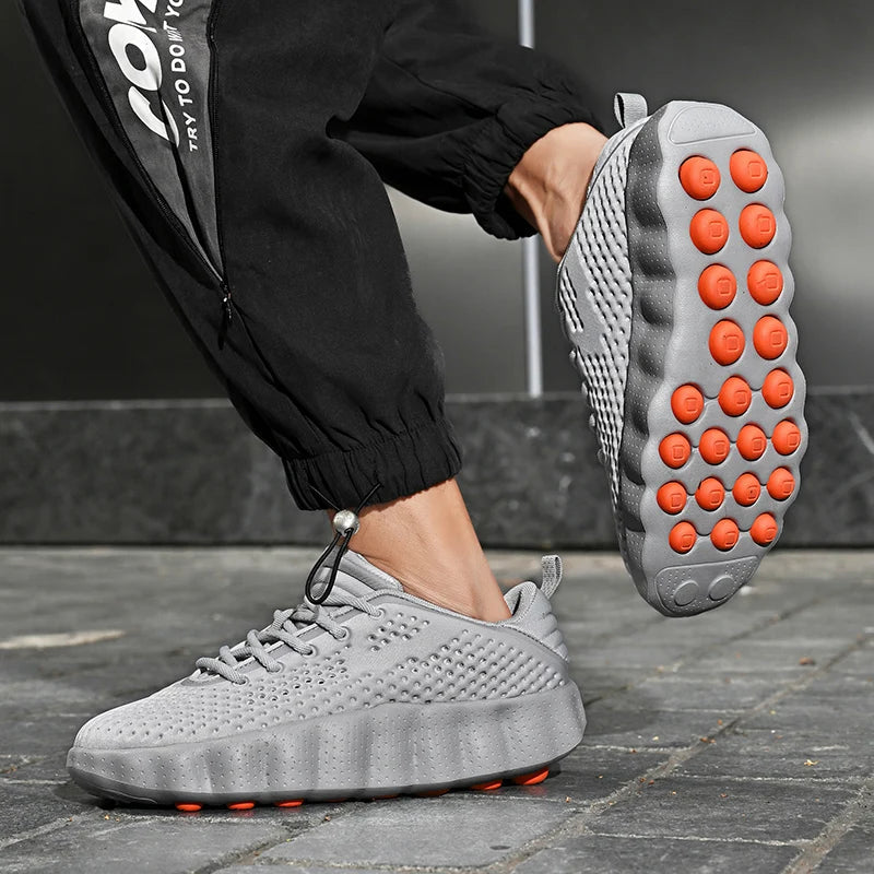 Men's Comfortable Casual Sneakers with Foot Sensing Massage Technology Women's Sports Breathable Lightweight Training Shoes GONZALES ONLINE SHOP