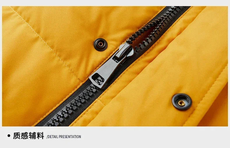 Winter New Down Jacket Men's Thick Warm White Duck Casual Coat Hooded Cold-proof Jack Clothing - GONZALES ONLINE SHOP