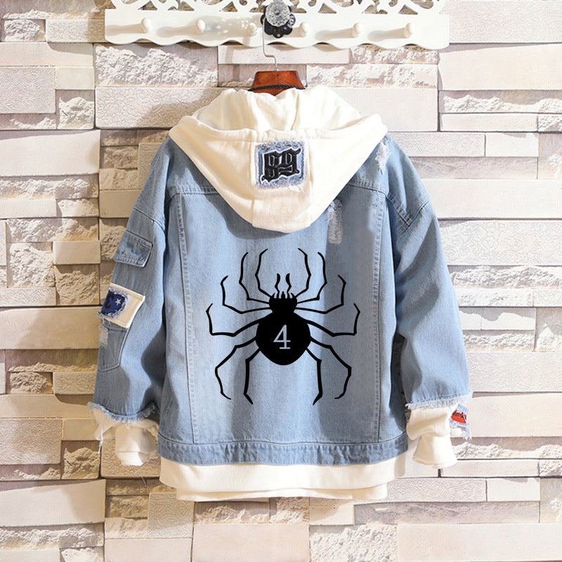 Two new spring and autumn denim jackets with holes are fake anime merchandise Hypersku