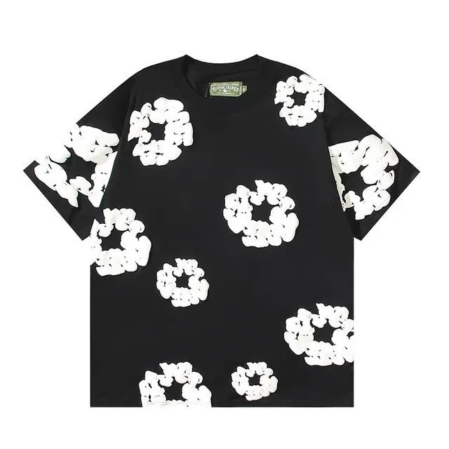 25 High-quality foamed kapok cotton loose street short-sleeved T-shirt for couples GONZALES ONLINE SHOP