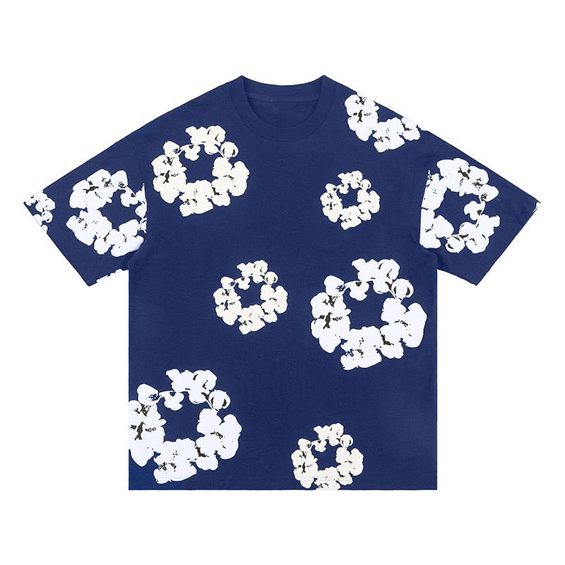 25 High-quality foamed kapok cotton loose street short-sleeved T-shirt for couples GONZALES ONLINE SHOP