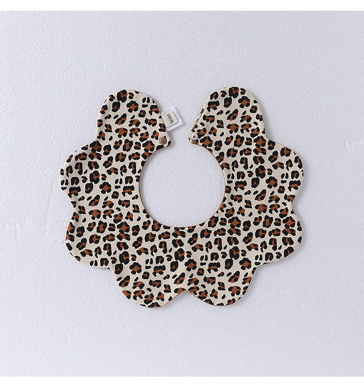 Adorable Simple Pattern Cotton Snap-on Flowers Shaped Bib MyKids-USA