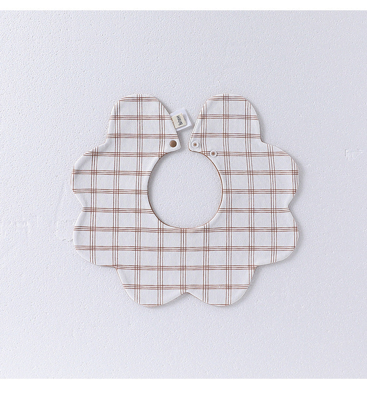 Adorable Simple Pattern Cotton Snap-on Flowers Shaped Bib MyKids-USA