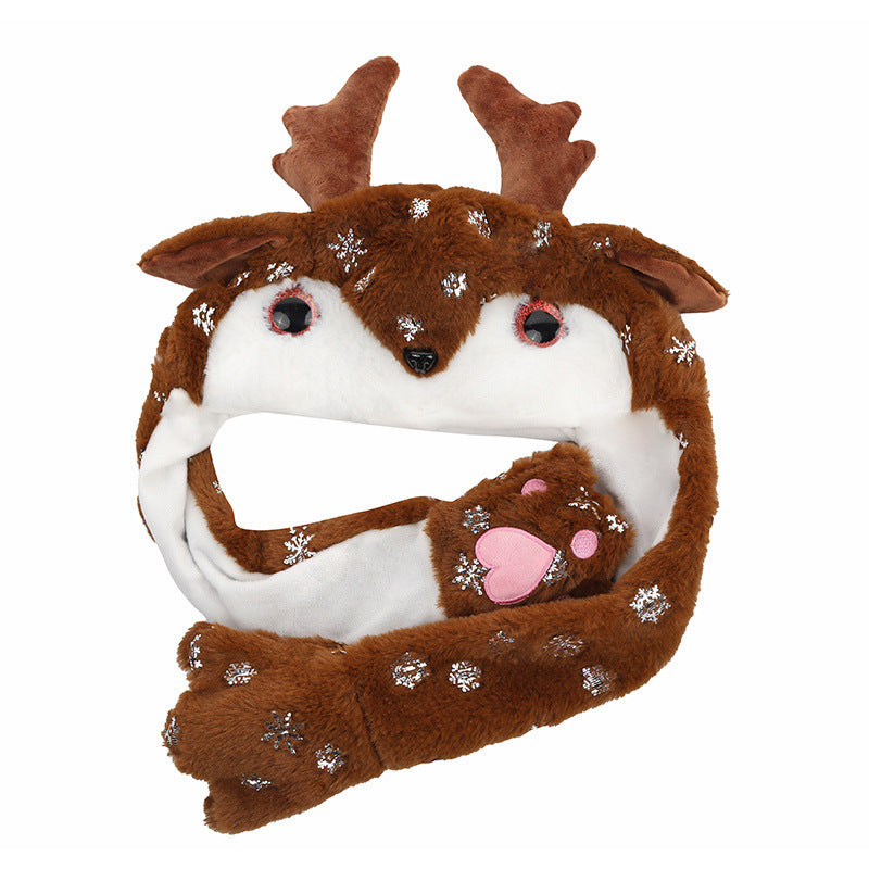 Novel Movable Christmas Hat Winter Cute Santa Claus Snowman Elk Hat GONZALES ONLINE SHOP