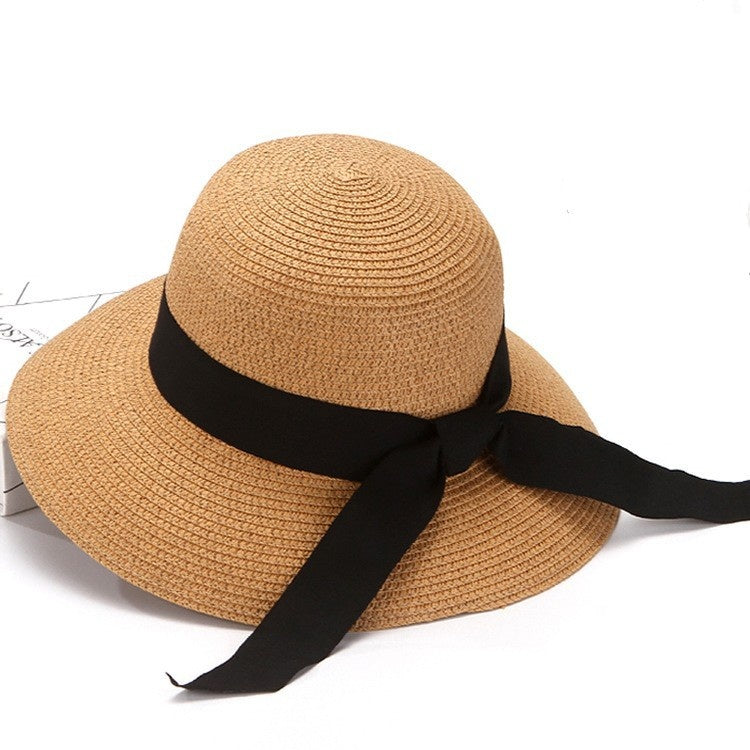 Women's Beach Wide Brimmed Sun Straw Hat - GONZALES ONLINE SHOP