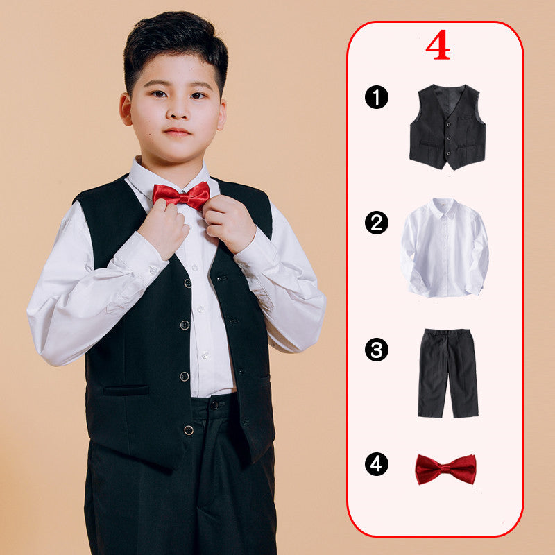 Fat Boy Suit, Boy Plus Fat Big Size Suit, Children's Host Costume, Big Boy Piano Performance Dress GONZALES ONLINE SHOP