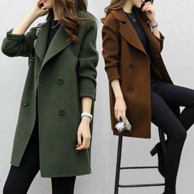 Autumn and winter coats, woolen jackets for women, mid-length, cocoon-shaped double-ed woolen fabric, loose and slimming Hypersku