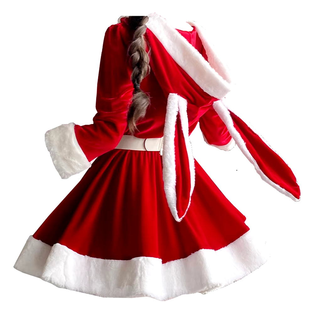 Women Christmas Xmas Lady Santa Claus Cosplay Costume Sexy Lingerie Winter Red Dress Maid Waitress Bunny Girl Uniform