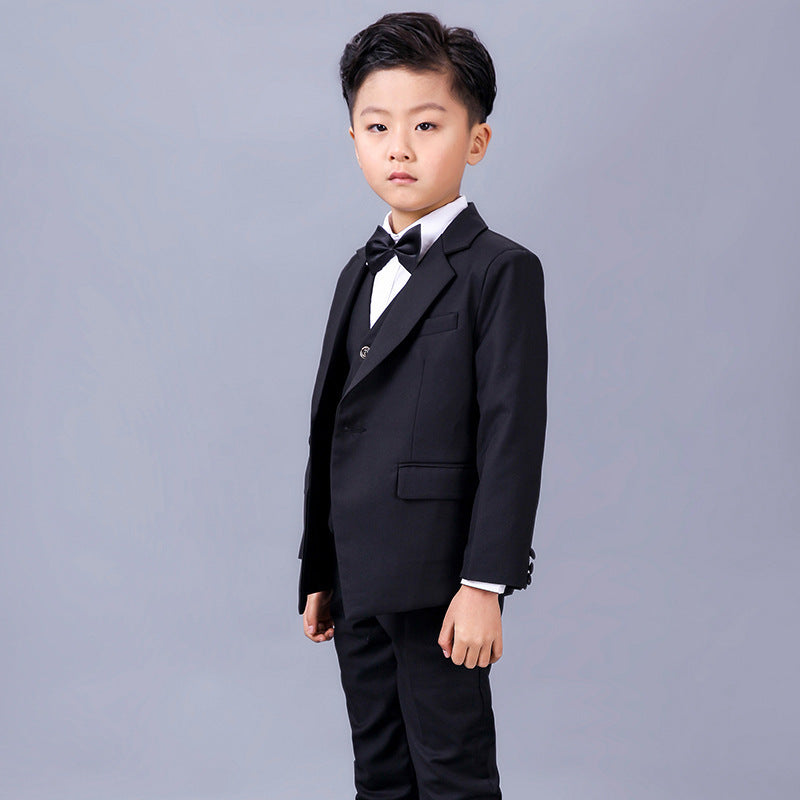 Children's Black Suit Boy Dress Suit Flower Girl Suit Wedding Show GONZALES ONLINE SHOP