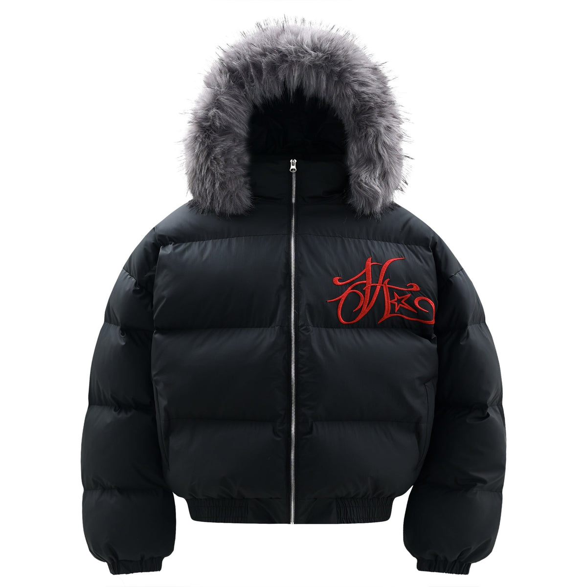 Detachable wool-collared hooded cotton-padded jacket, loose and thick warm bread jacket Hypersku