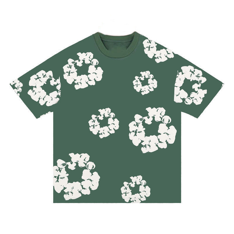 25 High-quality foamed kapok cotton loose street short-sleeved T-shirt for couples GONZALES ONLINE SHOP