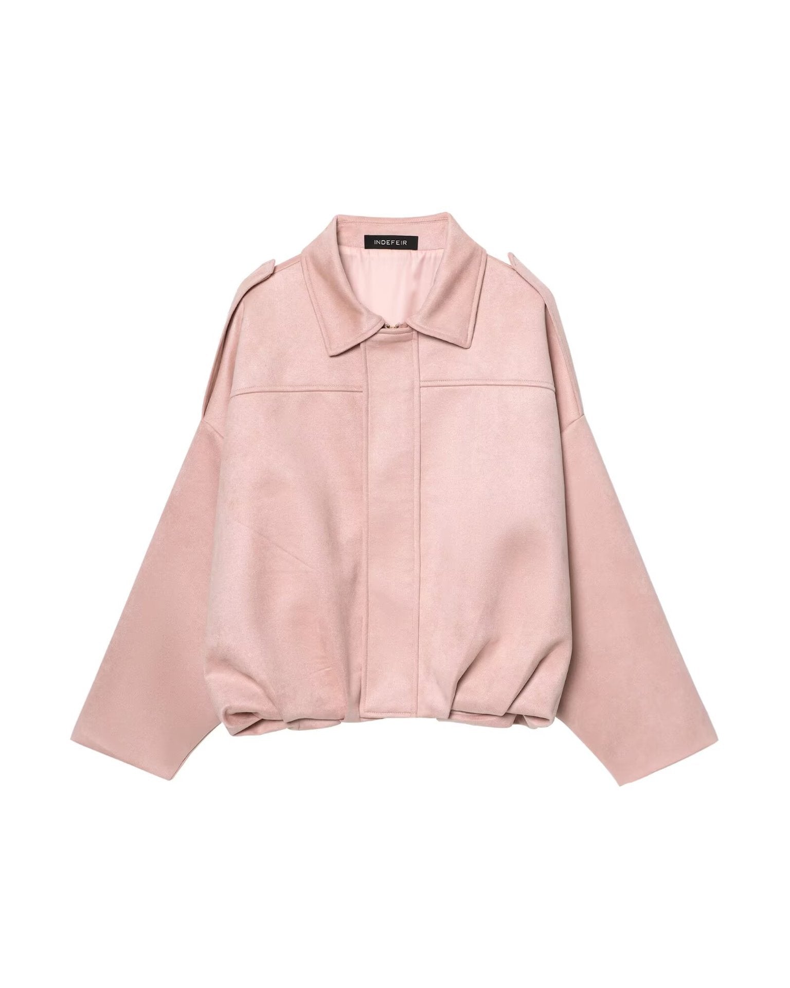 Women's style suede fleece jacket, fleece texture pilot jacket Hypersku