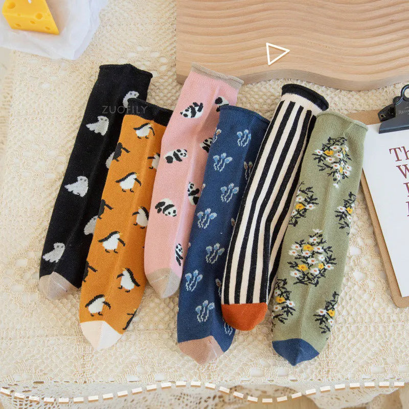 New Infant Baby Girls Boys Soft Cotton Children Socks Kids Knee High Cute Printing Long Sock Candy Color Toddler Newborn Socken GONZALES ONLINE SHOP