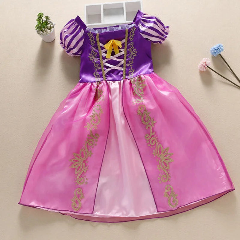 Children Princess Fancy Costume Girls New Rapunzel Anna Dress Kids Christmas Cosplay Belle Aurora Sofia Birthday Party Clothes GONZALES ONLINE SHOP