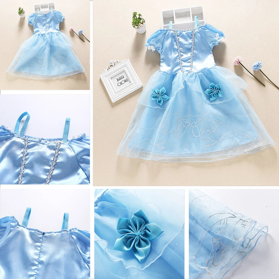 Children Princess Fancy Costume Girls New Rapunzel Anna Dress Kids Christmas Cosplay Belle Aurora Sofia Birthday Party Clothes GONZALES ONLINE SHOP