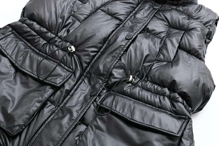 Plus Size Winter Padded Vest Coat For Women Fur Collar Lapel Sleeveless Thick Cotton Interlayer High Quality Large Size Out Vest GONZALES ONLINE SHOP