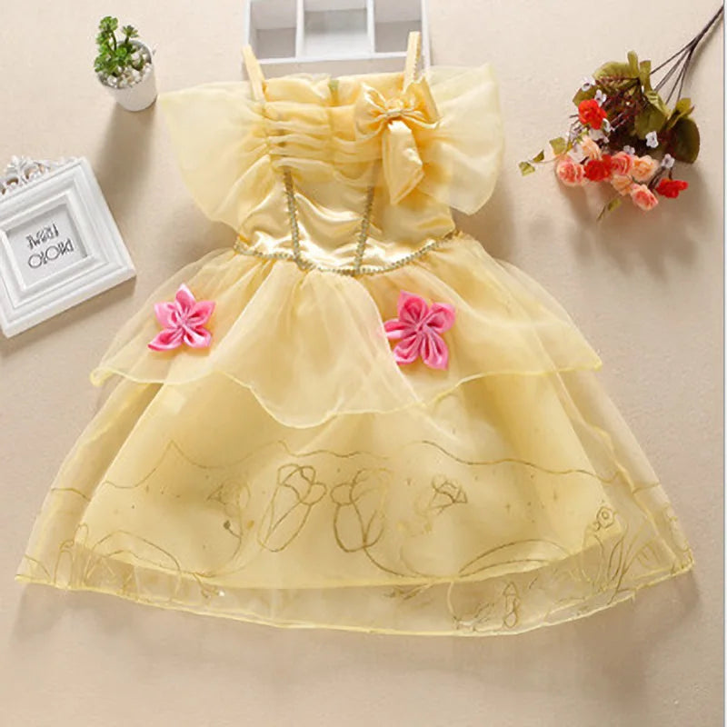 Children Princess Fancy Costume Girls New Rapunzel Anna Dress Kids Christmas Cosplay Belle Aurora Sofia Birthday Party Clothes GONZALES ONLINE SHOP