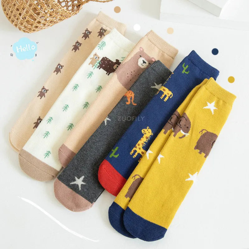 New Infant Baby Girls Boys Soft Cotton Children Socks Kids Knee High Cute Printing Long Sock Candy Color Toddler Newborn Socken GONZALES ONLINE SHOP