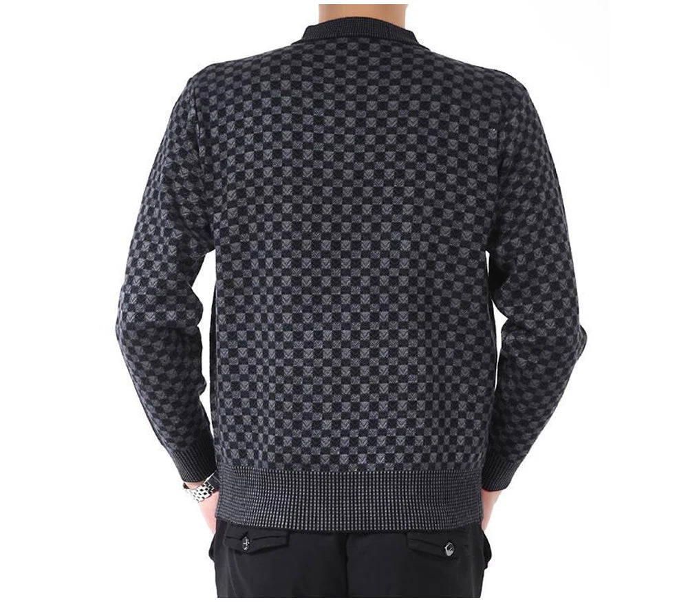 DIMUSI Autumn Winter Mens Sweater Casual Thick Warm Cashmere Turtleneck Pullover Men Slim Fit Classic Sweaters Knitwear Clothing GONZALES ONLINE SHOP