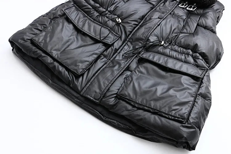 Plus Size Winter Padded Vest Coat For Women Fur Collar Lapel Sleeveless Thick Cotton Interlayer High Quality Large Size Out Vest GONZALES ONLINE SHOP