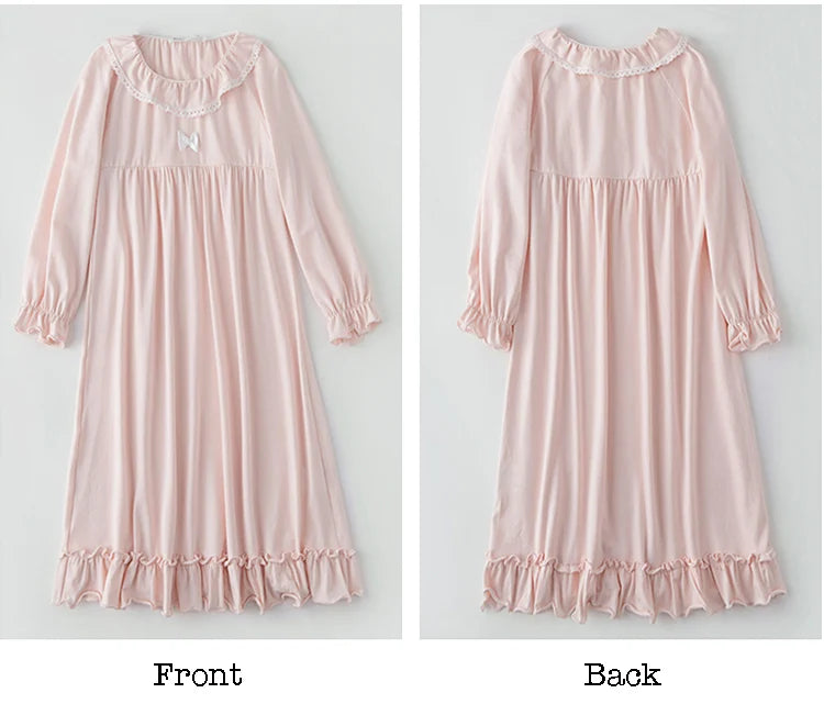 Children Girl Lolita Dress Princess Sleepshirts Vintage Kid Ruffles Nightgowns.Courtly Style Toddler Nightdress Lounge Sleepwear GONZALES ONLINE SHOP