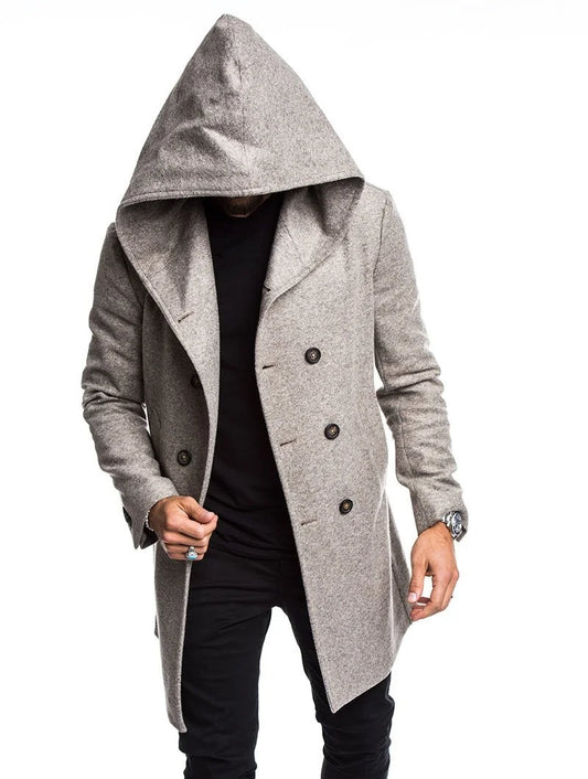 men's wool coat autumn winter mens long trench coat Cotton Casual woollen men overcoat mens coats and jackets S-3XL GONZALES ONLINE SHOP