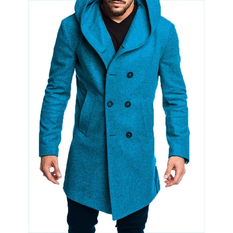 men's wool coat autumn winter mens long trench coat Cotton Casual woollen men overcoat mens coats and jackets S-3XL GONZALES ONLINE SHOP