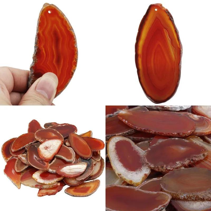 SUNYIK Natural Agate Onyx Slices Top Drilled Irregular Shapes Colourful Pendant For DIY Jewelry Home Decoration Accessories GONZALES ONLINE SHOP