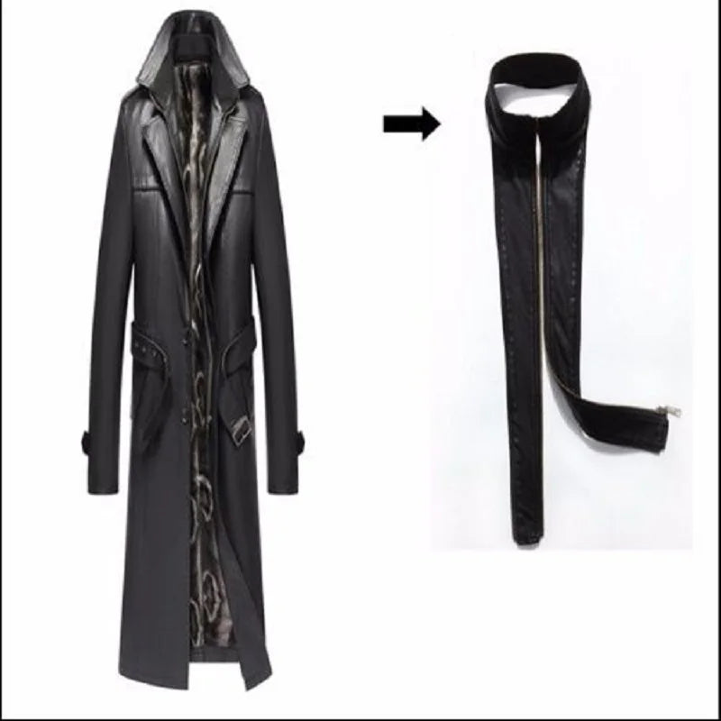 Batmo 2024 new arrival autumn&winter real Leather thicked trench coat men,Leather jacket men,Long Overcoat plus-size S-5XL GONZALES ONLINE SHOP