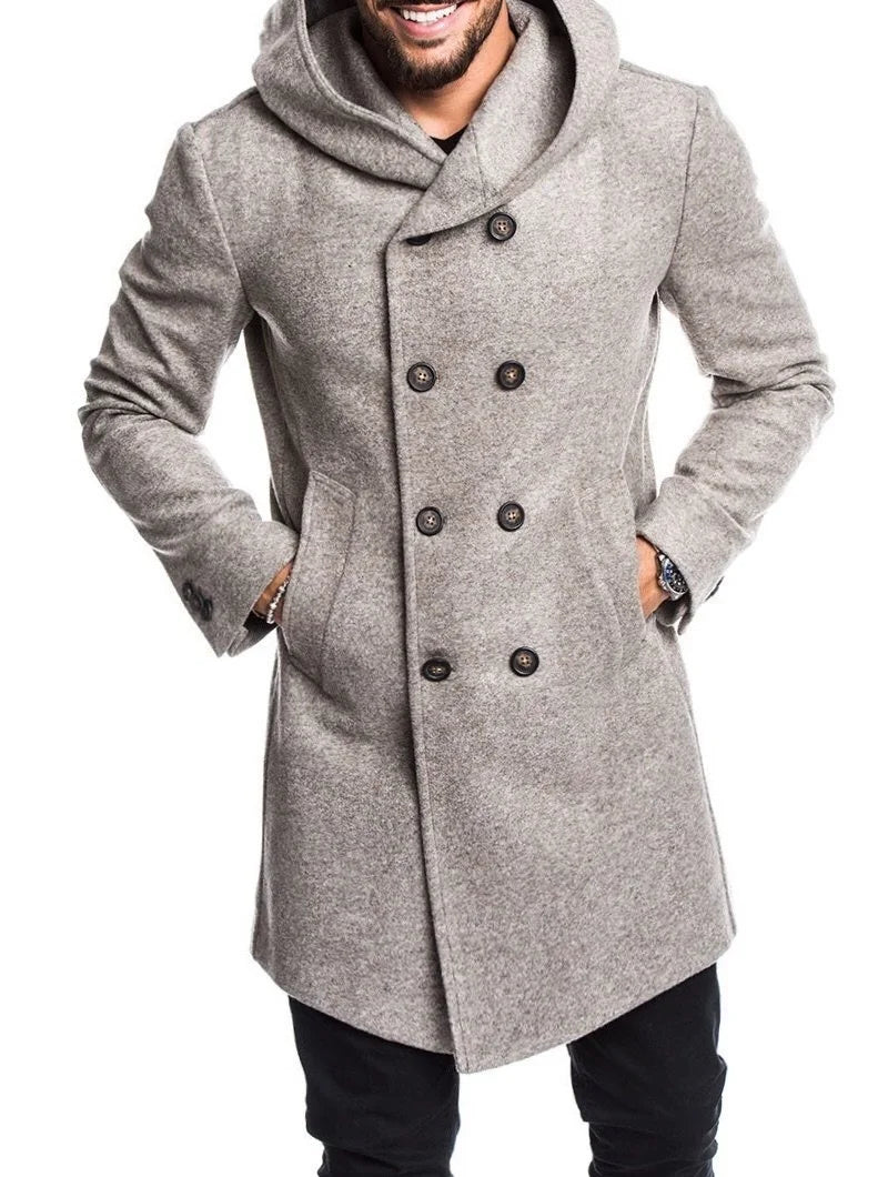 men's wool coat autumn winter mens long trench coat Cotton Casual woollen men overcoat mens coats and jackets S-3XL GONZALES ONLINE SHOP