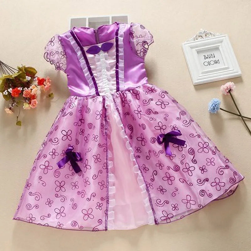 Children Princess Fancy Costume Girls New Rapunzel Anna Dress Kids Christmas Cosplay Belle Aurora Sofia Birthday Party Clothes GONZALES ONLINE SHOP