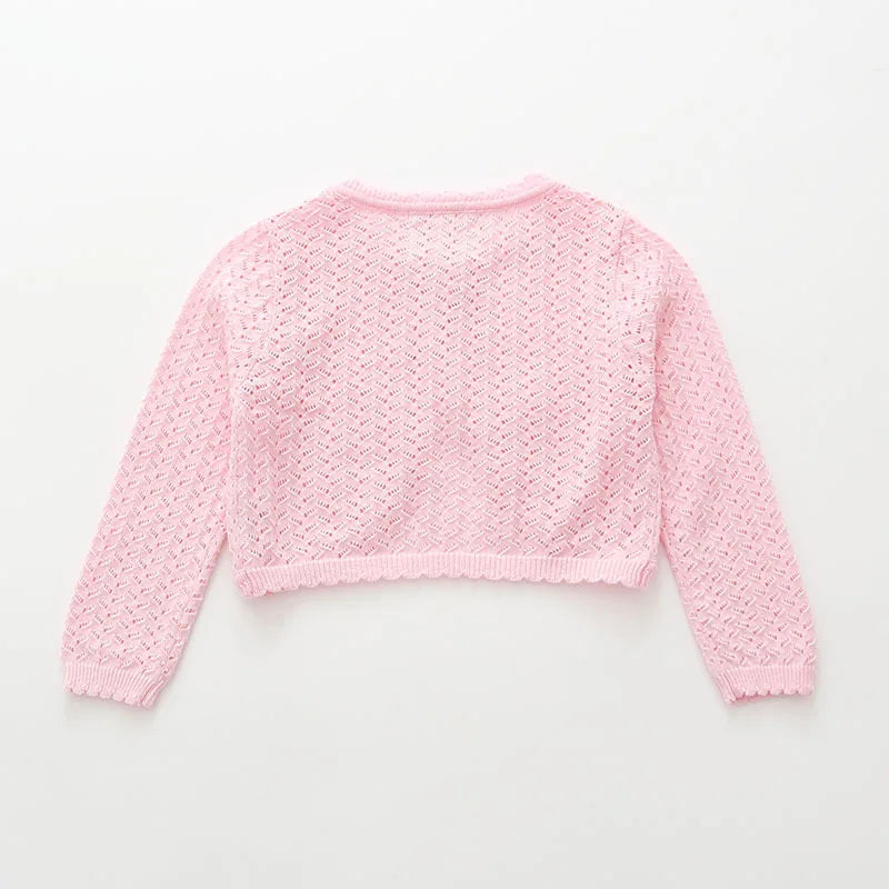 Girls Autumn Knit Cardigan Cotton Bolero Baby Child Sweater Shawl Cardigan Casual Solid Knit Long Sleeve Jacket Shrug Sweaters GONZALES ONLINE SHOP