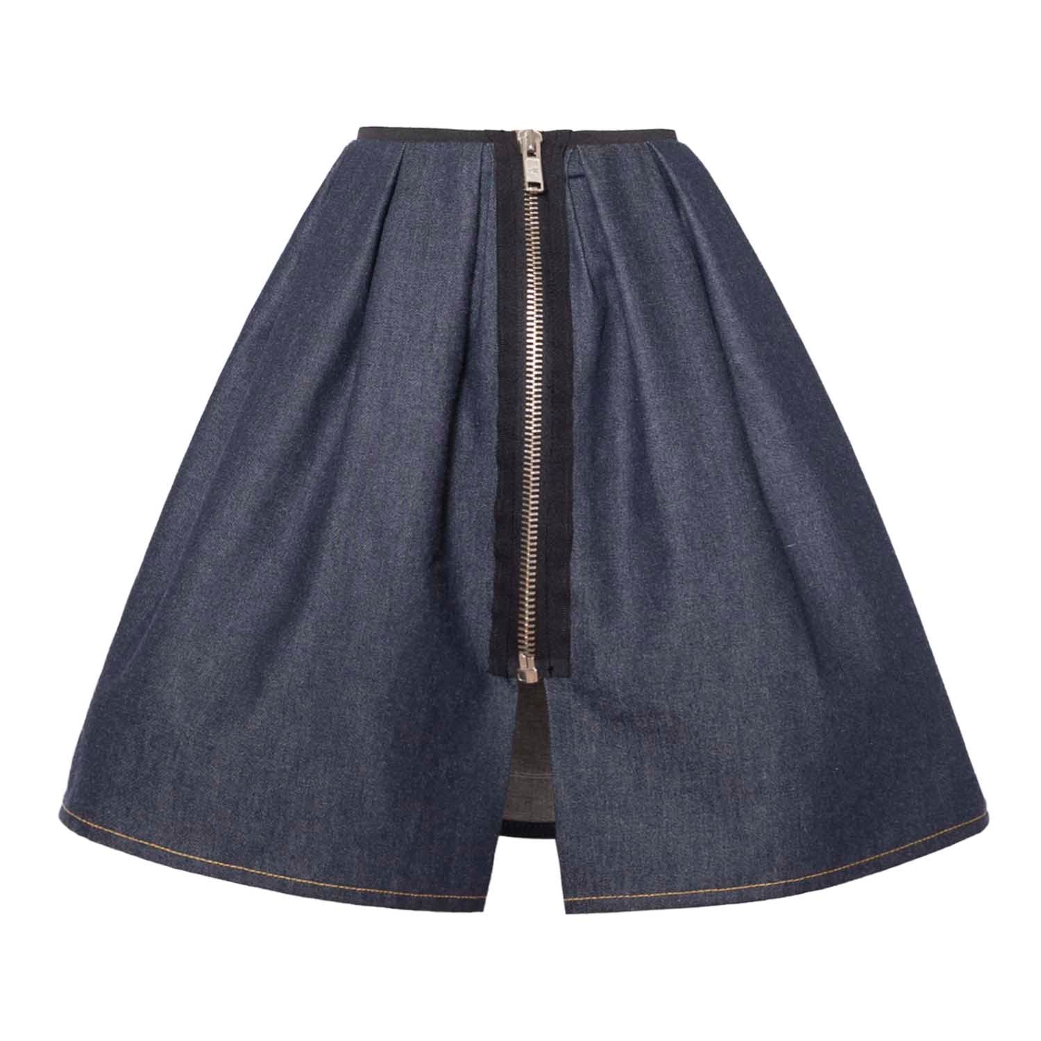 Blue Denim Skirt with Appliqué Infantium Victoria