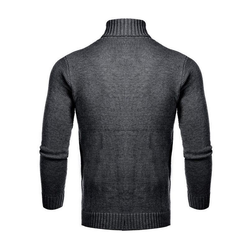 Autumn Winter Men's Warm Sweater Long Sleeve Turtleneck Sweater Retro Knitted Sweater Pullover Sweater GONZALES ONLINE SHOP