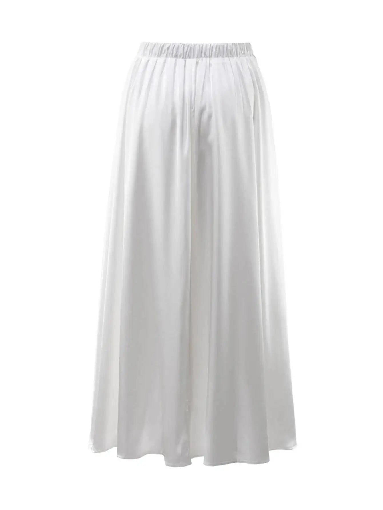 Sexy fashion maxi satin skirt women summer high waist long skirts elegant black white party skirt for woman clothing streetwear GONZALES ONLINE SHOP