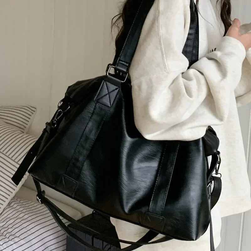 Fashion Tote Bag Leather Women Bag Simplicity Handbag Solid Vintage Shoulder Messenger Bag for Ladies GONZALES ONLINE SHOP