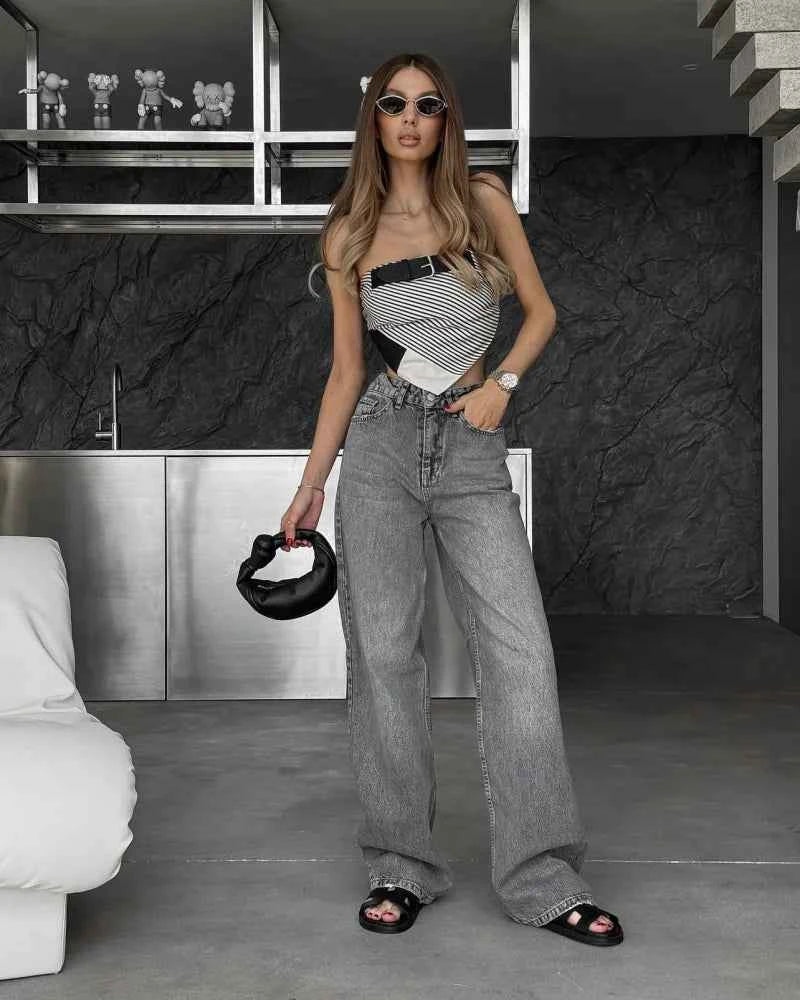 Z1975 straight height waist long jeans 2025 ETJ Autumn/Winter New Wash Product y2k Classic  Jeans for women