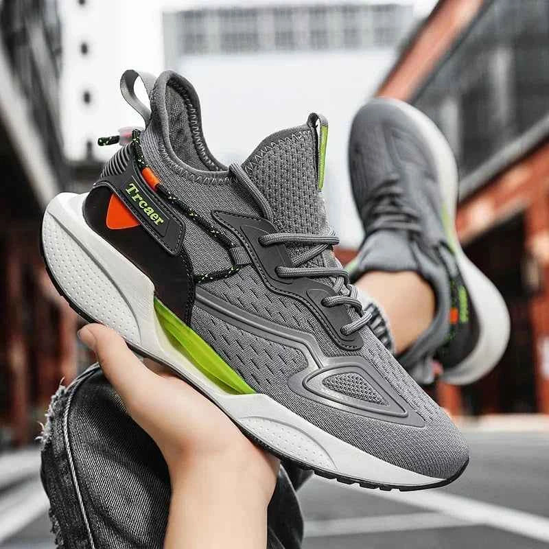 Sneakers Men High-quality Running Shoes with Popcorn Shoe Comfortable Unisex Running Walking Casual Tennis Shoe Breathable Light