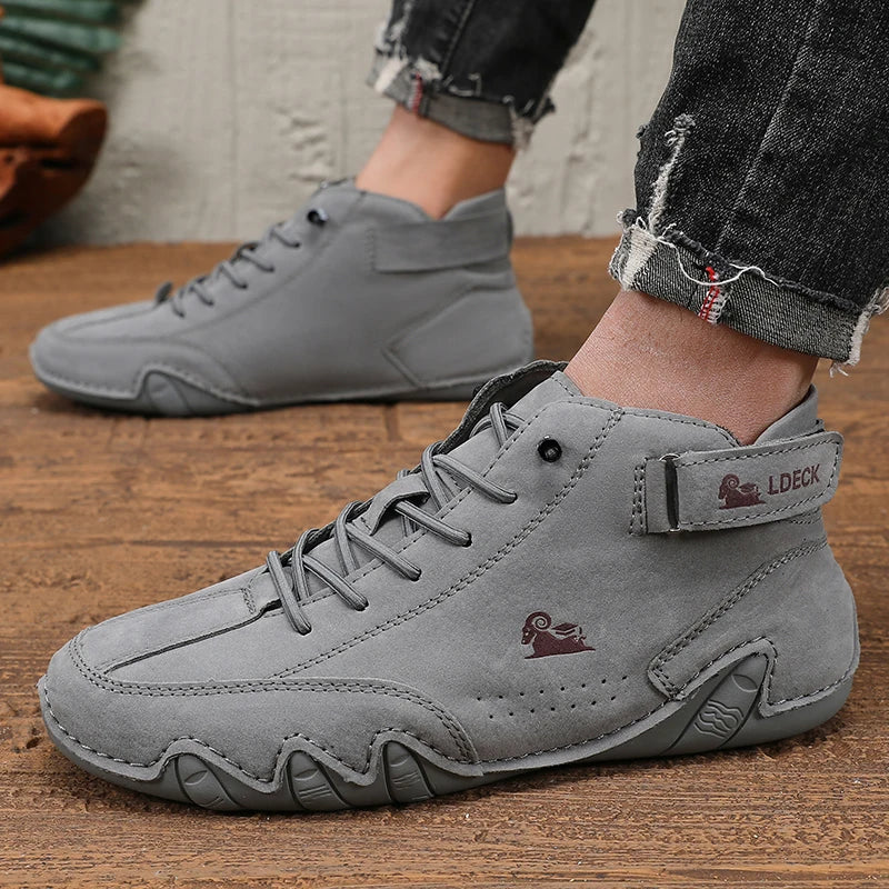 Mens Shoes Original Sneakers Shoes Men's High Top Ankle Boots Breathable and Comfortable Soft Sole Luxury Fashion Men's Shoes GONZALES ONLINE SHOP