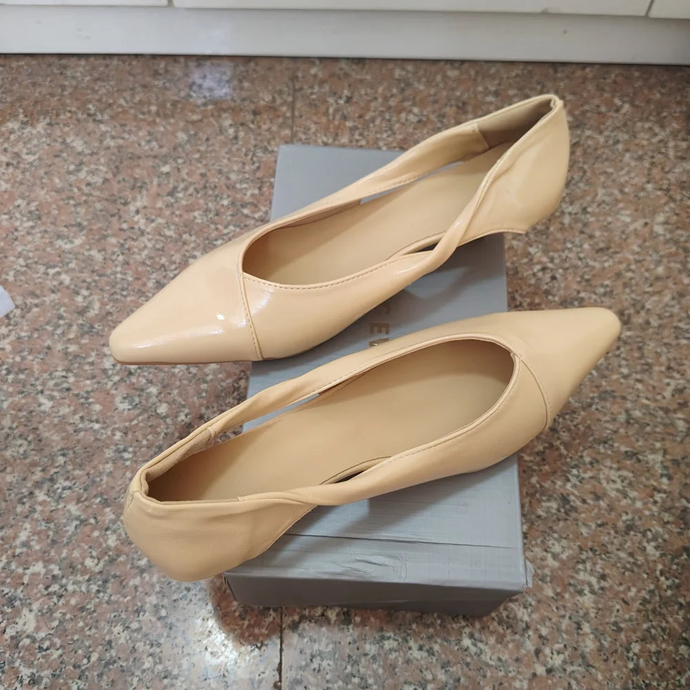 Shoes for Woman 2024 Comfortable Women's Summer Footwear Moccasins Blue Low Heel Elegant Pointed Toe High Quality Popular Young GONZALES ONLINE SHOP