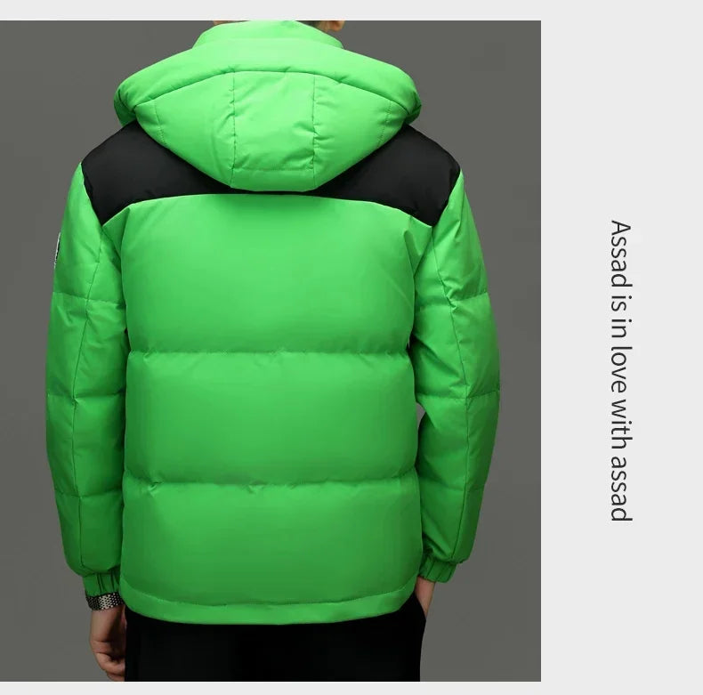 Winter New Down Jacket Men's Thick Warm White Duck Casual Coat Hooded Cold-proof Jack Clothing GONZALES ONLINE SHOP