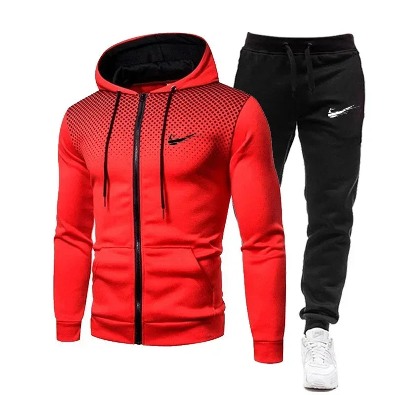 2024 Fashion Sportswear Plus Pants Sweatshirts Fleece Zipper Two Size Men's Set Hoodie FW22 Tracksuit Piece S-3XL GONZALES ONLINE SHOP