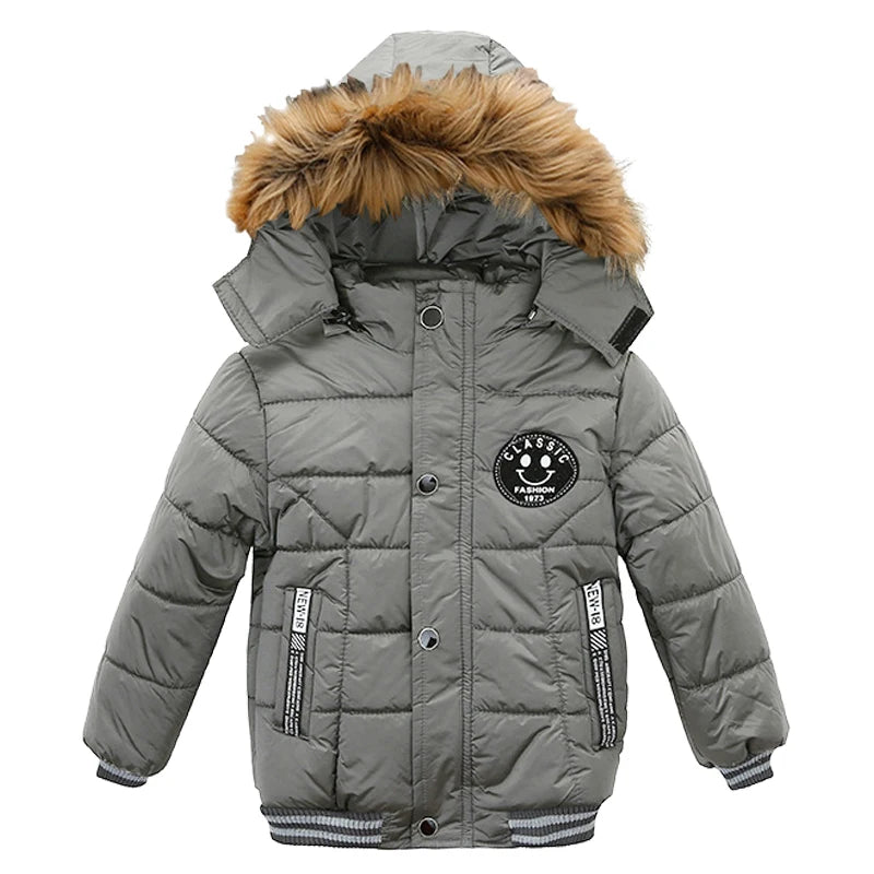 1 2 3 4 5 Years Winter Baby Boys Jacket Classic Keep Warm Fashion Girls Coat Hooded Zipper Outerwear Birthday Gift Kids Clothes GONZALES ONLINE SHOP