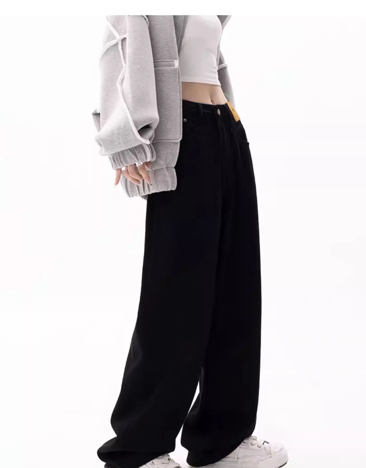 Black Baggy Jeans Women Y2K Harajuku Hippie Korean Oversize Wide Leg Denim Pants Female Casual Kpop Streetwear Trousers GONZALES ONLINE SHOP