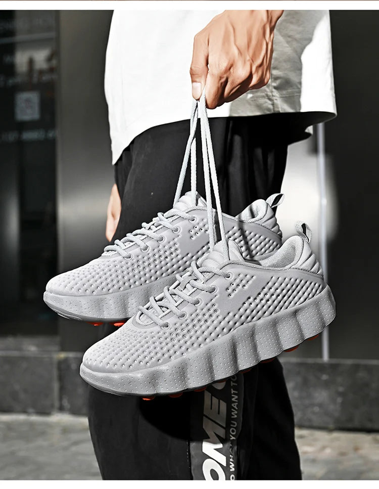 Men's Comfortable Casual Sneakers with Foot Sensing Massage Technology Women's Sports Breathable Lightweight Training Shoes GONZALES ONLINE SHOP