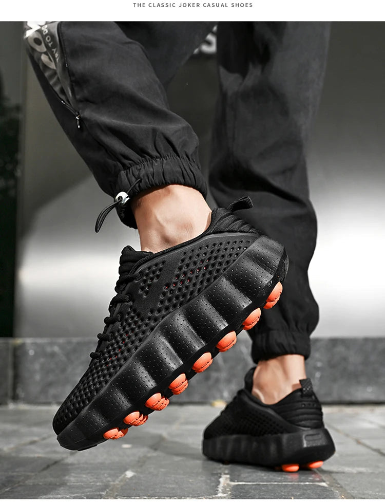 Men's Comfortable Casual Sneakers with Foot Sensing Massage Technology Women's Sports Breathable Lightweight Training Shoes GONZALES ONLINE SHOP