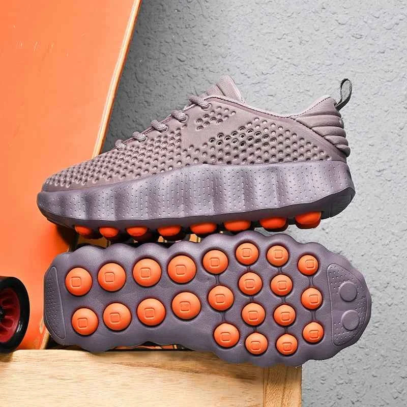 Men's Comfortable Casual Sneakers with Foot Sensing Massage Technology Women's Sports Breathable Lightweight Training Shoes